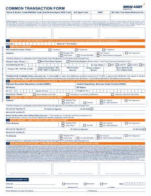 Fillable Online COMMON TRANSACTION FORM Vibrant Securities Fax Email