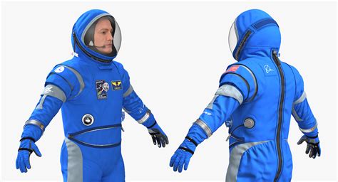 Astronauta Con Traje Espacial Boeing Preparado Para El Modelo D De