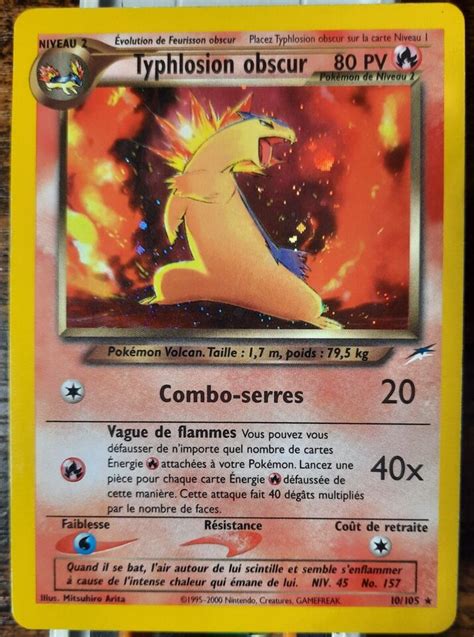 Typhlosion Obscur Holo Neo Destiny Carte Pokemon Fran Aise