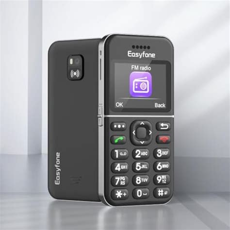 Easyfone T100 4G Téléphone portable débloqué à gros boutons pour