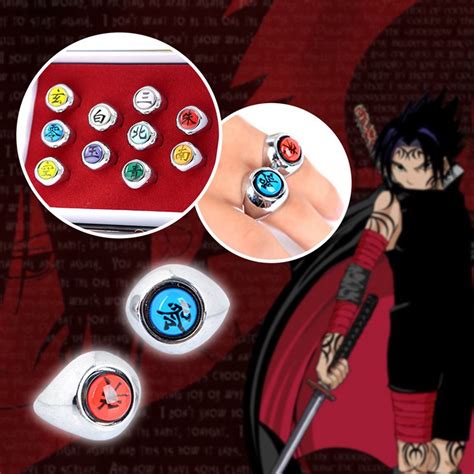 Anime Ring Naruto Akatsuki Uchiha Sasuke Itachi Sharingan Cosplay