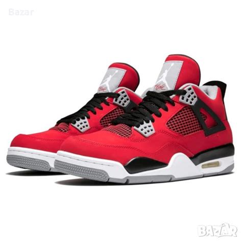 Nike Air Jordan 4 Retro Toro Bravo Red Bull Fire Нови Обувки Размер 42