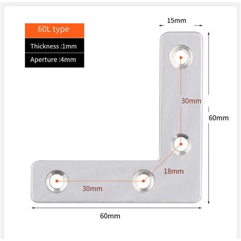 10pcs Right Angle Bracket Corner Brace 304stainless Steel L Bracket