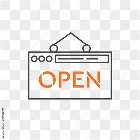 open vector icon isolated  transparent background open logo design
