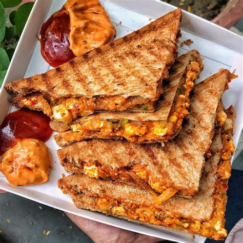 Priya On Instagram Tandoori Paneer Sandwich Had These