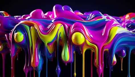 Premium AI Image | Neon drippy abstract background 8k quality wallpaper