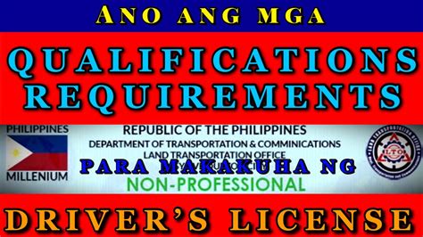 ANO ANG MGA QUALIFICATIONS AT REQUIREMENTS PARA MAKAKUHA NG NON