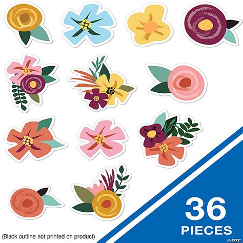 Carson Dellosa Grow Together 36 Piece Flowers Bulletin Board Cutouts