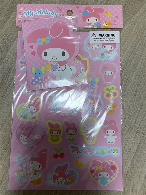 My Melody 貼紙 簿仔 興趣及遊戲 手作自家設計 文具 Carousell