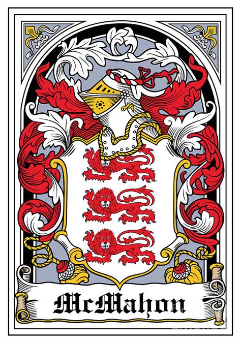 Mcmahon Coat Of Arms Irish Digital Art By Heraldry Pixels