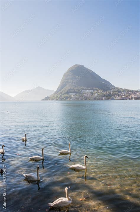 Lugano Stadt See Luganersee Lago Di Lugano Seerundfahrt