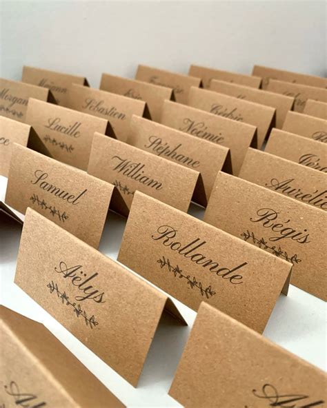 Marque place kraft personnalisé Marque place Wedding deco Wedding