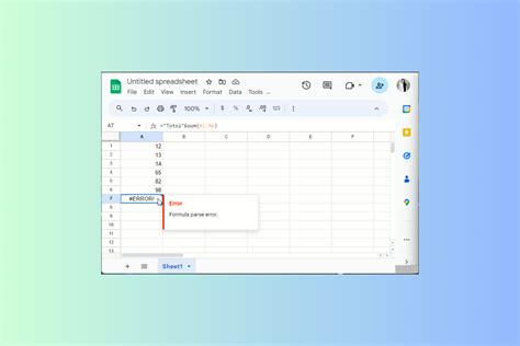 C Mo Solucionar El Error De An Lisis De F Rmulas En Google Sheets