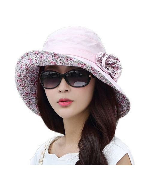 Womens Upf50 Summer Sunhat Bucket Packable Wide Brim Hats W Chin Cord