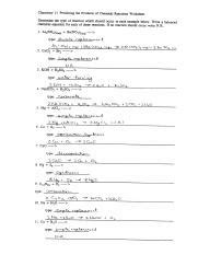 Predicting Chemical Reactions Test Chemistry Predicting The