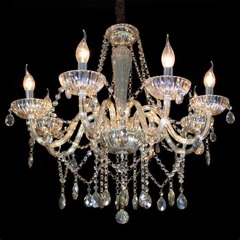 Lustre De Cristal Legítimo 8 Braços âmbar Maria Tereza St8007 Leroy