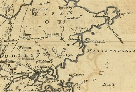 1775 Map Of 100 Miles Around Boston Journal Of The American Revolution