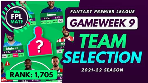 Fpl Gw Team Selection Rank Scores Wildcard Captain