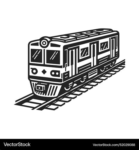 Black Train Icon On White Background Royalty Free Vector