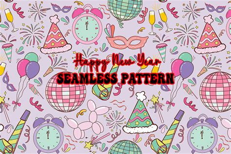 New Year Disco Ball Seamless Pattern Graphic By Boocrafts Creative