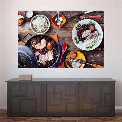 Painel Adesivo De Parede Comida Brasileira Feijoada Restaurante