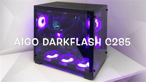 GABINETE GAMER AIGO DARKFLASH C285 LATERAL DE VIDRO PRETO C285 BK