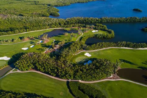 Aerial Golf Course Landscape Shot With A Drone Stock Photo Image Of