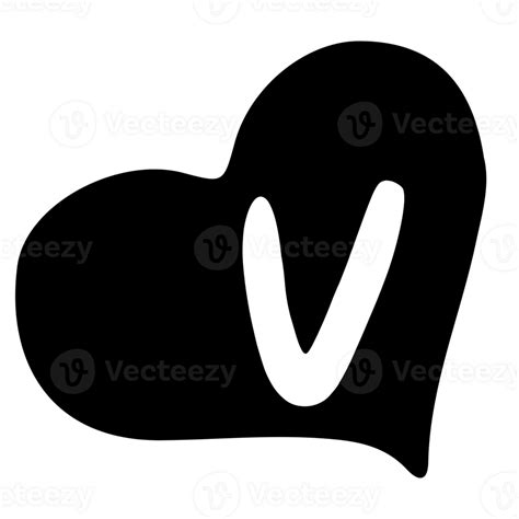 Heart Silhouettes A Z For Valentines Day 45819637 Png