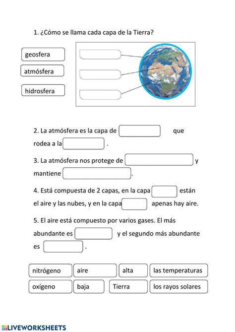 Las Capas De La Tierra Ficha Interactiva Y Descargable Puedes Hacer