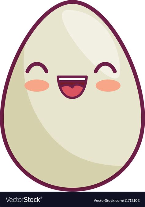 Egg Kawaii Style Icon Royalty Free Vector Image