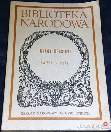 Satyry i listy Ignacy Krasicki Chełm Sprzedajemy pl