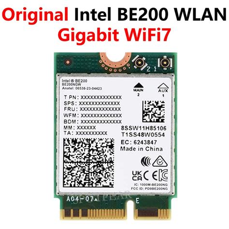 Intel BE200 Wireless WLAN Card Gigabit Tri Band WiFi7 Bluetooth 5 4 M 2