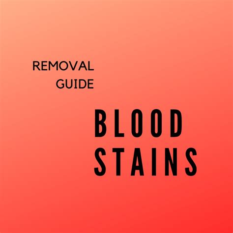 How to Remove Dried and Fresh Blood Stains - HubPages