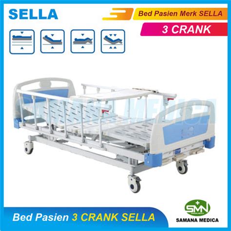 Jual BED PASIEN 3 CRANK Ranjang Tempat Tidur Pasien 3 Crank SELLA