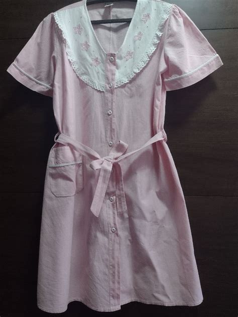 Camisola Vintage Xadrez Rosa E Branco Bordada Lingerie Feminina Vintage Usado Enjoei