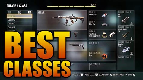 Advanced Warfare Best Multiplayer Classes Call Of Duty Class Setup