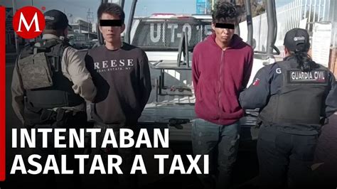 Detienen a dos hombres que intentaron asaltar a un taxista en Tecámac