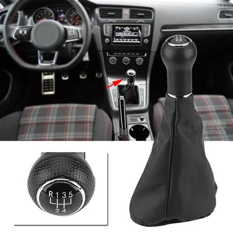 Speed Gear Shift Knob Gaiter Boot Cover For Vw Golf Jetta Mk