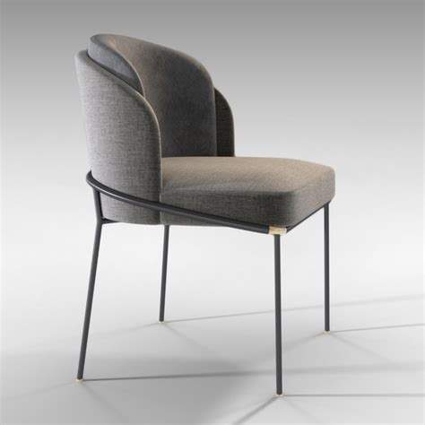 Cadeira De Jantar Minotti Fil Noir Modelo D Turbosquid