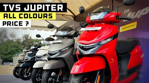 All New 2024 Tvs Jupiter 110cc All 6 Colours Walkaround Detailed Video New Jupiter 110