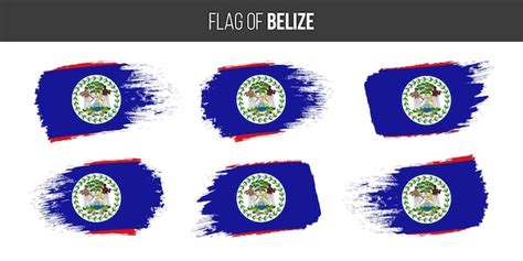 Premium Vector Belize Flags Brush Stroke Grunge Vector Illustration