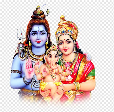 Hindu Gott Illustration Shiva Parvati Ganesha Devon Ke Dev Mahadev