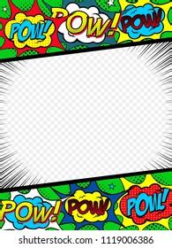 Comic Book Page Cover Design Concept Stock Vector Royalty Free