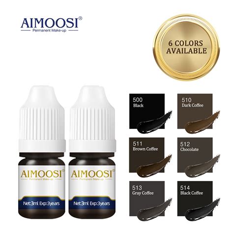 Aimoosi 3ml Pure Plant Tattoo Pigment Permanent Makeup Eyebrow Pure