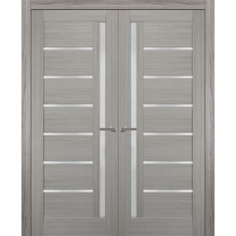 Sartodoors 48 In X 96 In Single Panel Gray Finished Pine Wood