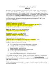 Nurs Exam Three Study Guide Spring Docx Nurs Exam Three