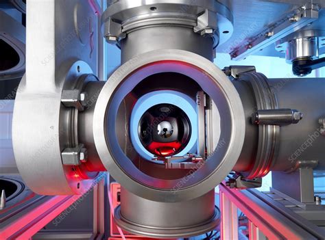 avogadro project silicon sphere stock image  science