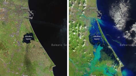 Unwetter Katastrophe In Spanien Satellitenbilder Von Valencia