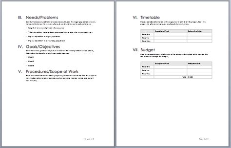 Project Proposal Template - Word Templates for Free Download