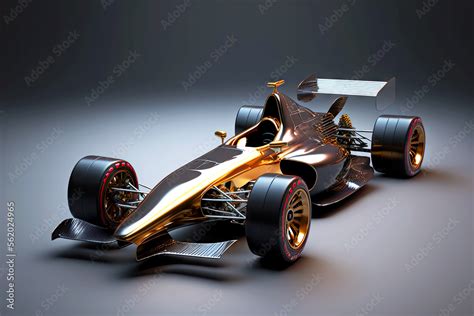 Presentation Of Modern High Speed Racing Car For Formula One Racing